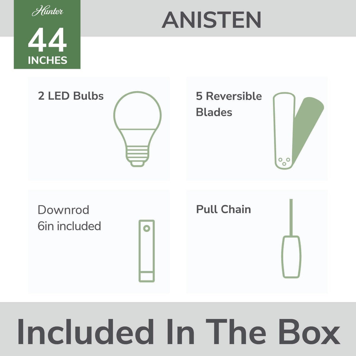 Anisten with LED Light 44 inch