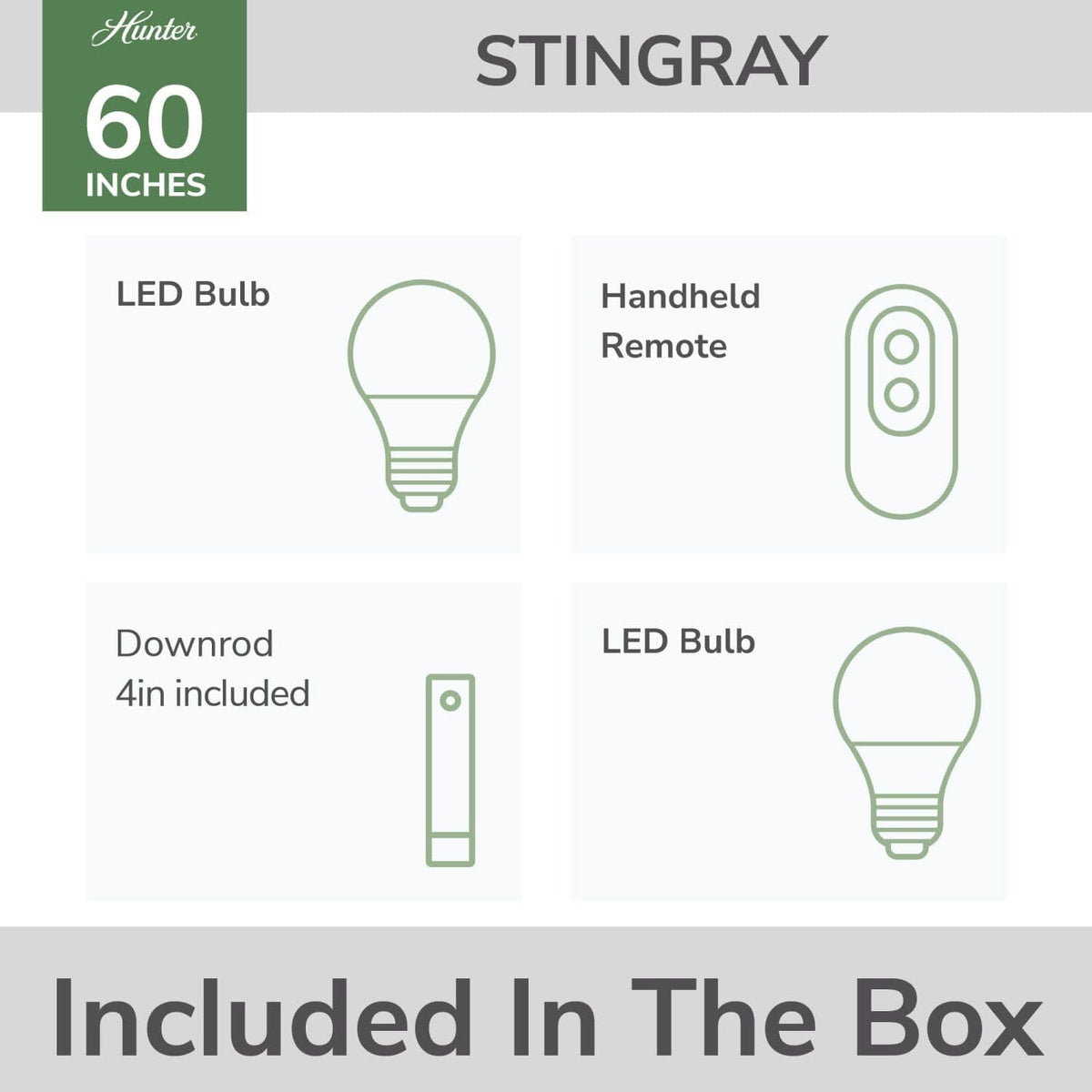 Stingray Outdoor ENERGY STAR with LED Light 60 inch with remote