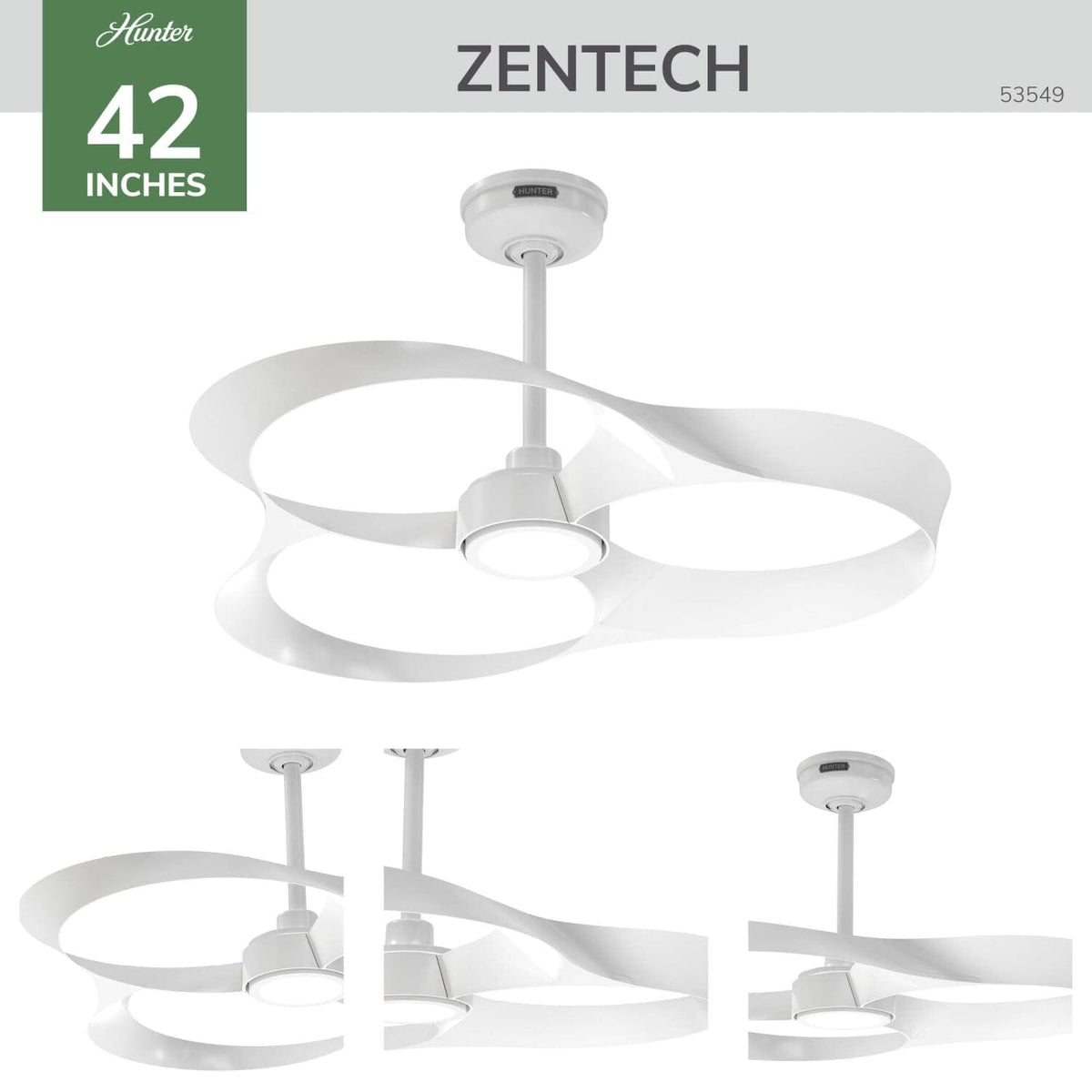 ZenTech Bladeless Indoor Outdoor with LED Light