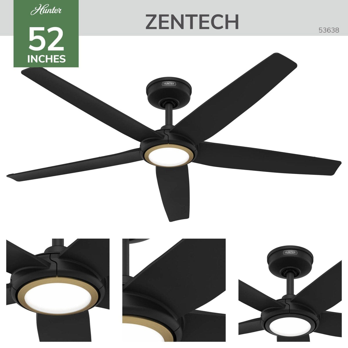 ZenTech 5 Blade Outdoor Smart Fan 52 inch