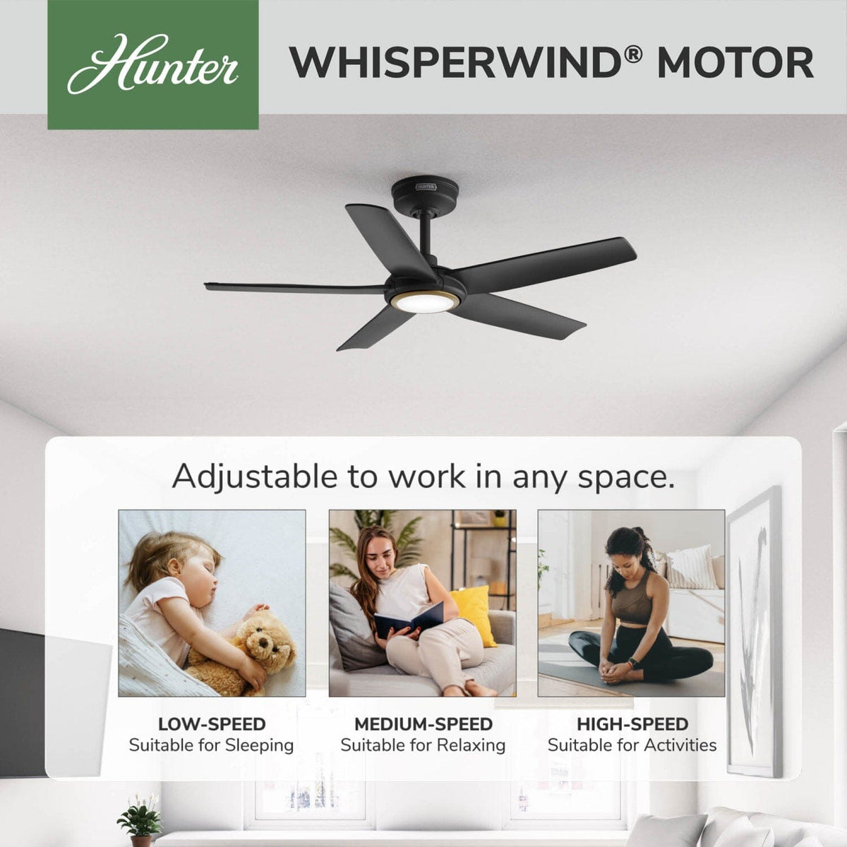 ZenTech 5 Blade Indoor/Outdoor Smart Fan 44in