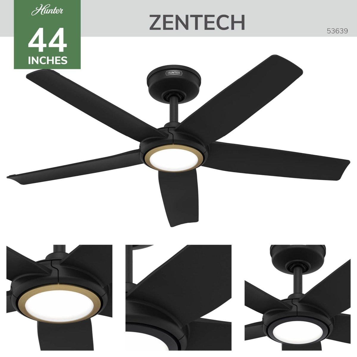 ZenTech 5 Blade Indoor/Outdoor Smart Fan 44in