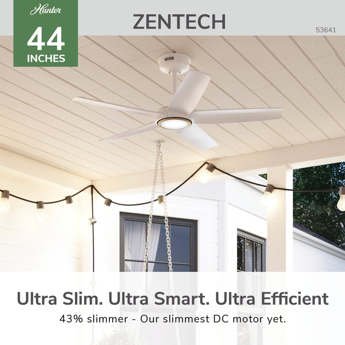 ZenTech 5 Blade Indoor/Outdoor Smart Fan 44in
