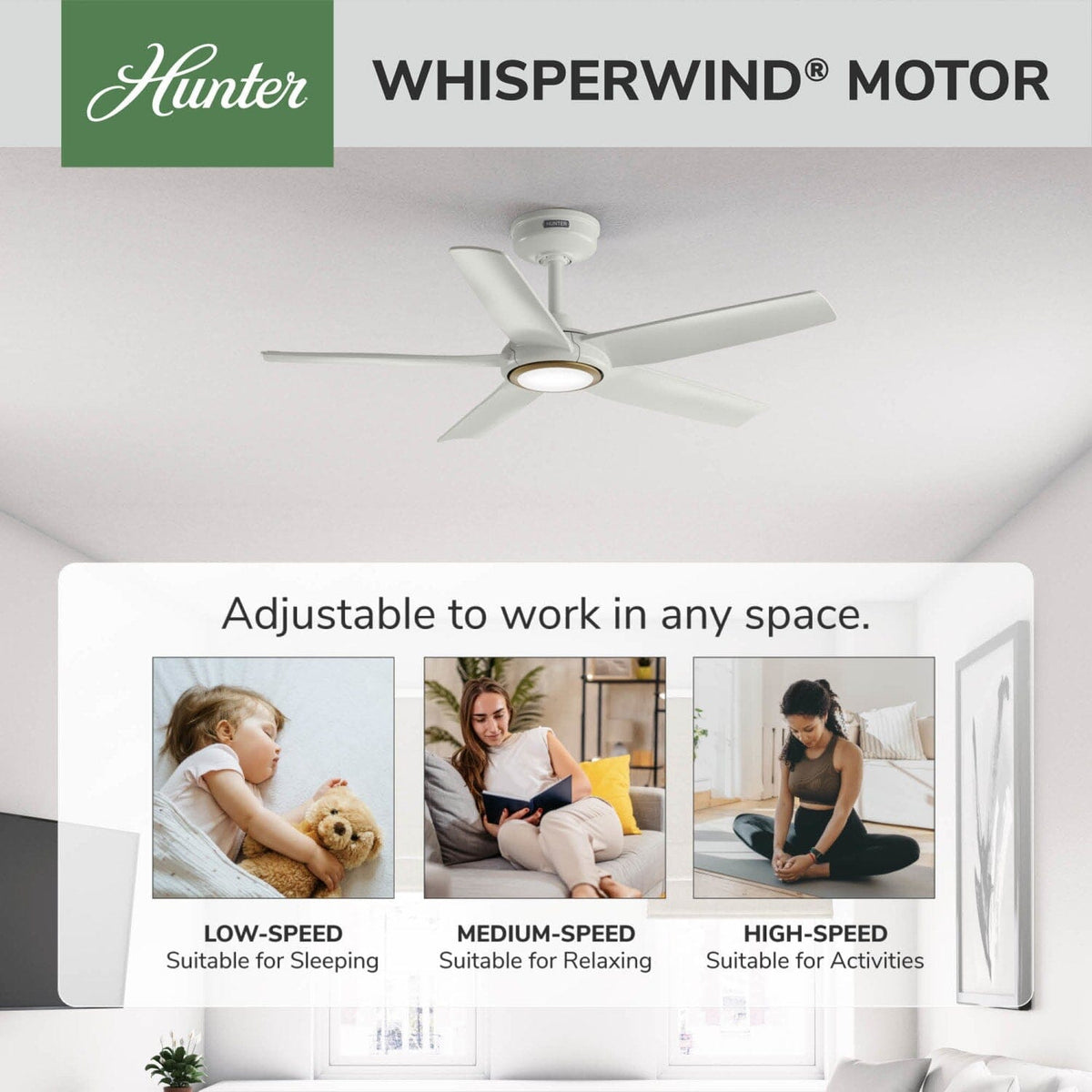 ZenTech 5 Blade Indoor/Outdoor Smart Fan 44in