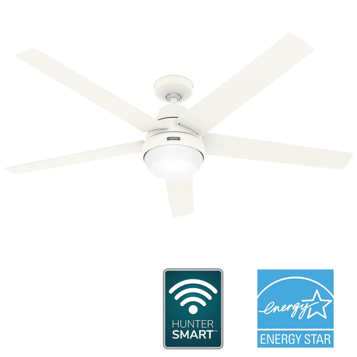 Aerodyne Indoor Smart Fan Energy Star with LED and Reversible Blades and Remote 60 inch