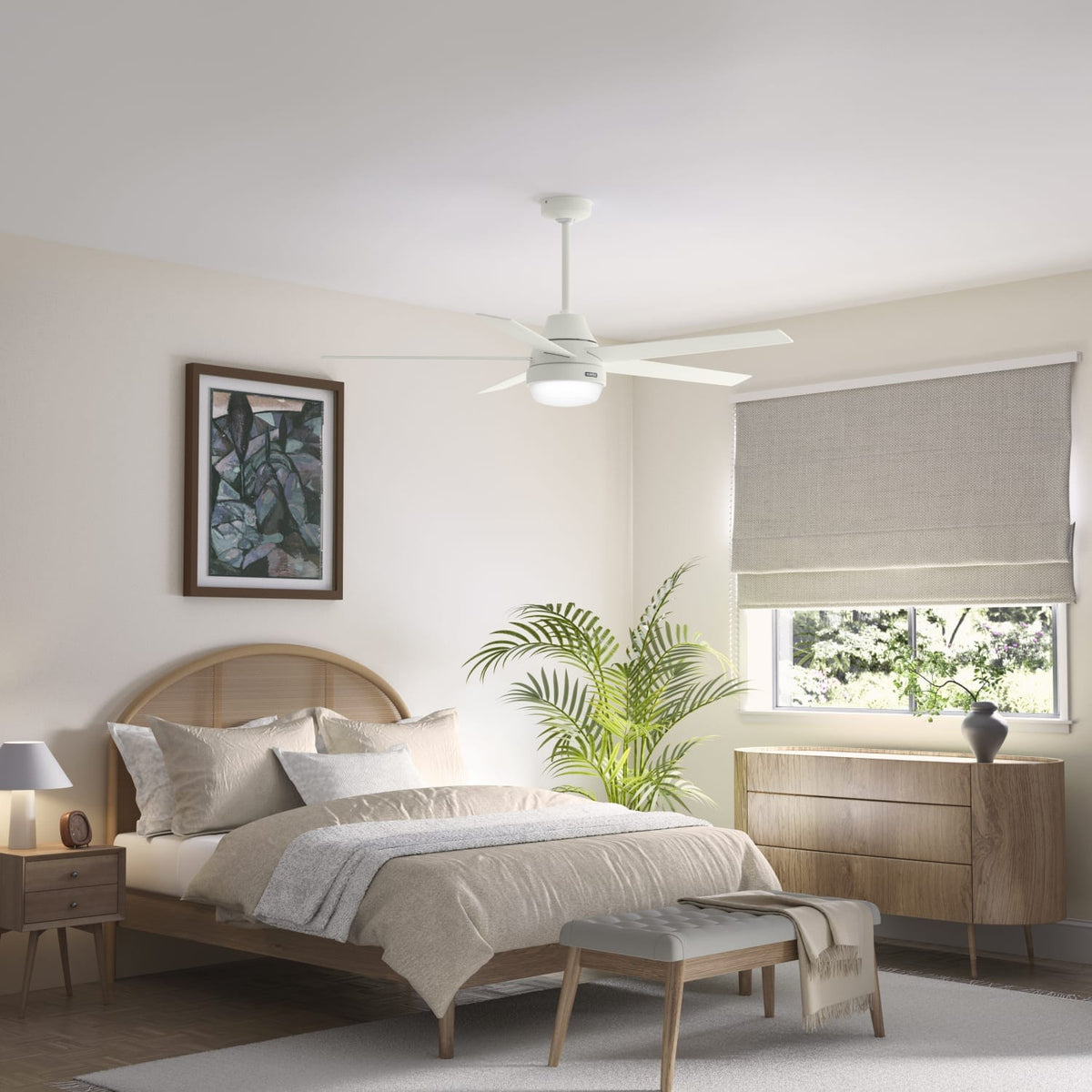 Aerodyne Indoor Smart Fan Energy Star with LED and Reversible Blades and Remote 60 inch