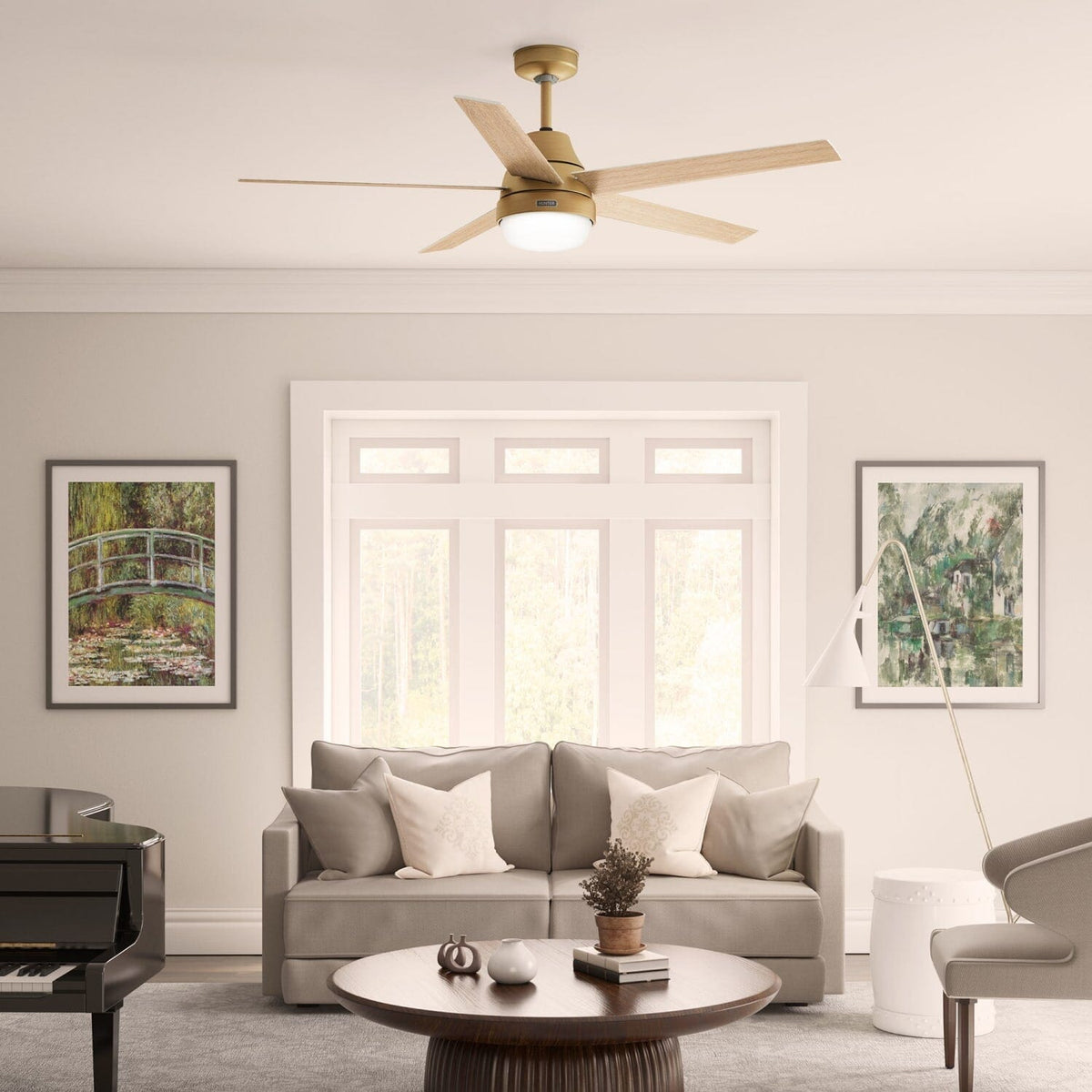 Aerodyne Indoor Smart Fan Energy Star with LED and Reversible Blades and Remote 60 inch