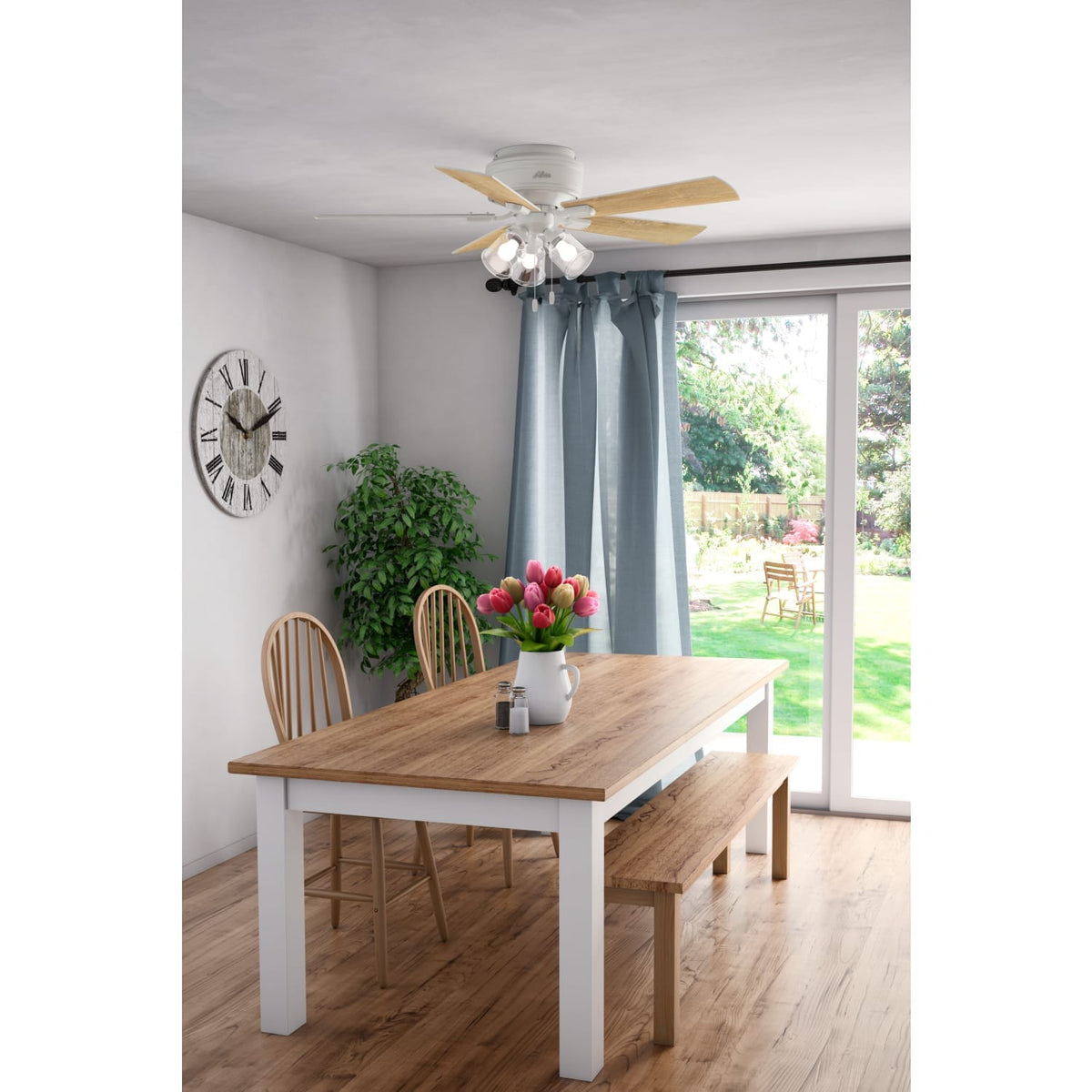 Crestfield Low Profile with 3 LED Lights 52 inch