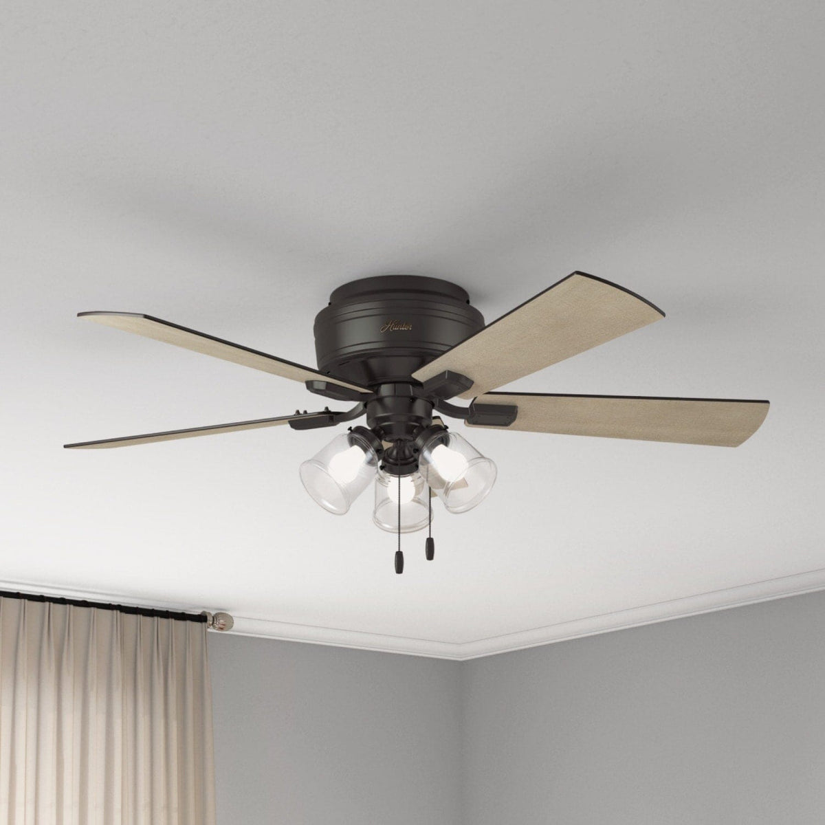 Crestfield Low Profile with 3 LED Lights 52 inch