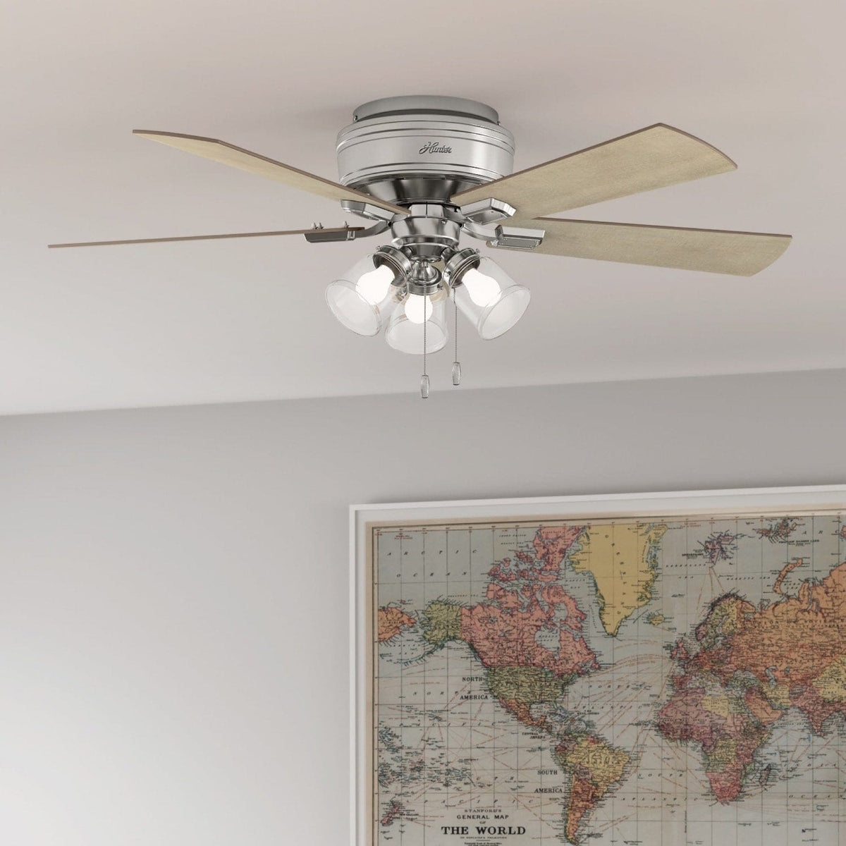 Crestfield Low Profile with 3 LED Lights 52 inch