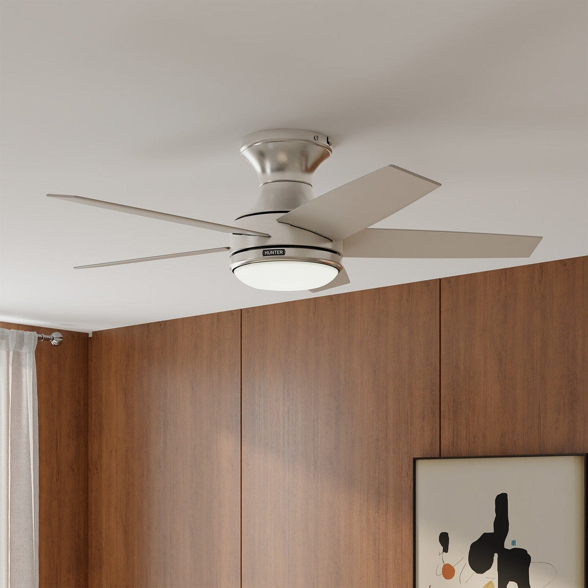 Dreska Indoor Low Profile 44 inch with LED Light and Remote