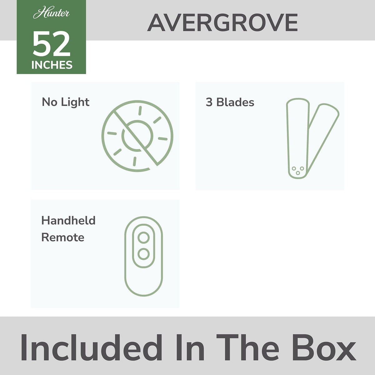 Avergrove Outdoor with Remote 52 inch