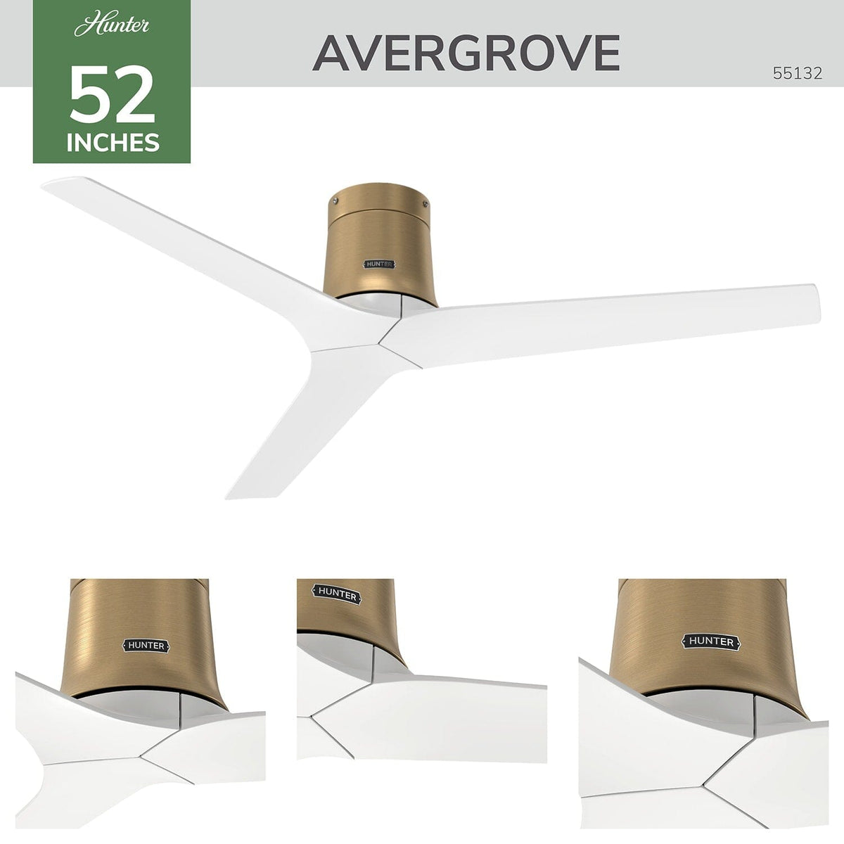 Avergrove Outdoor with Remote 52 inch