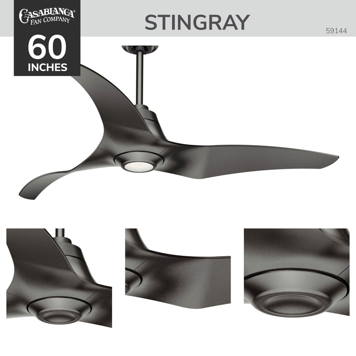 Stingray Outdoor ENERGY STAR DC with LED Light 60 inch with remote