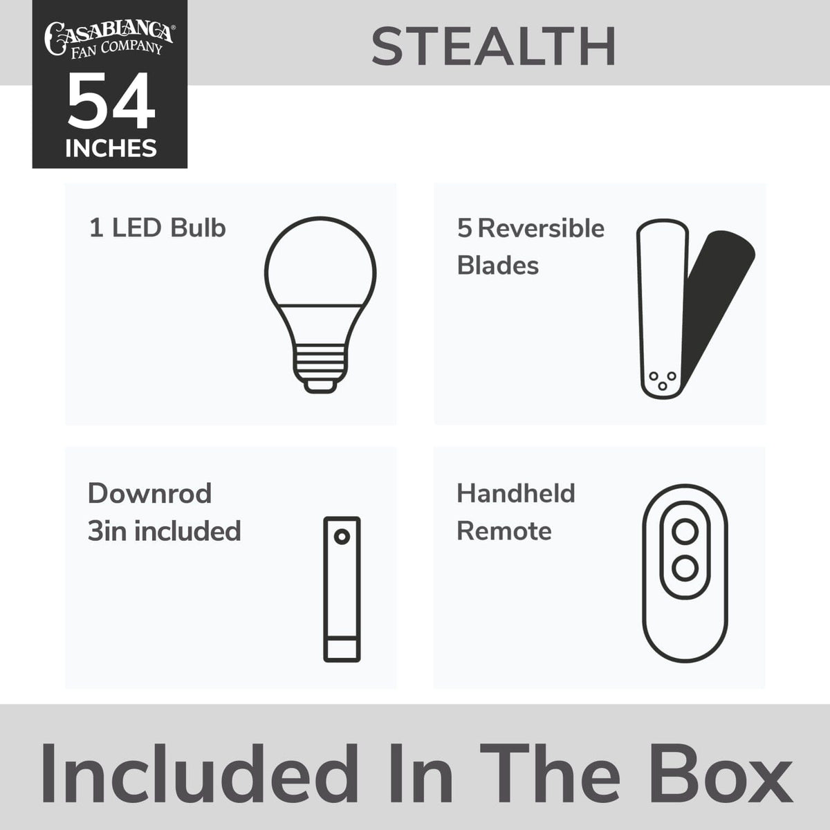 Stealth DC with LED Light 54 inch