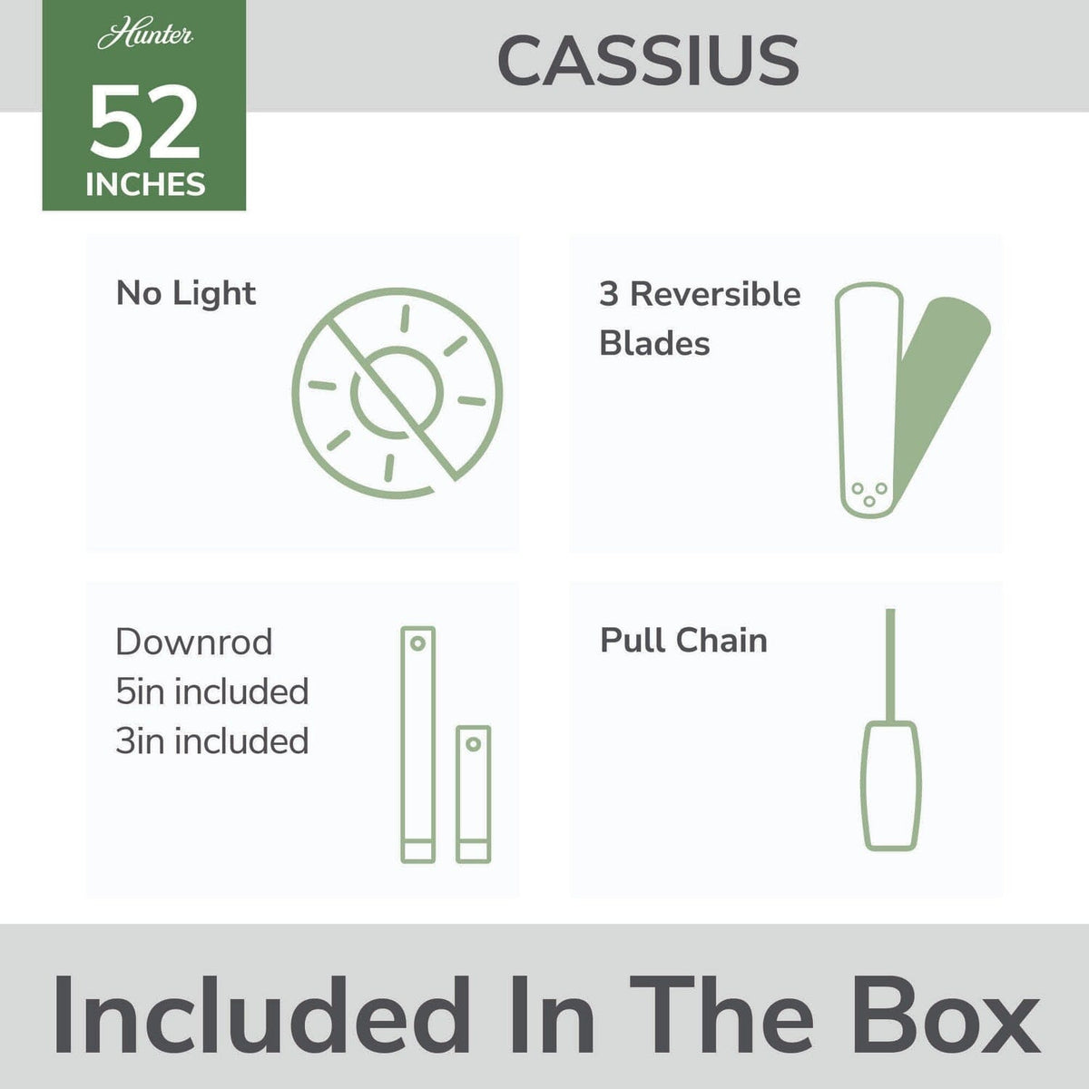 Cassius Outdoor 52 inch