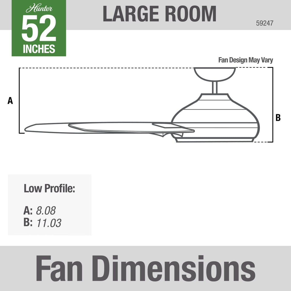 Dempsey Low Profile 52 inch