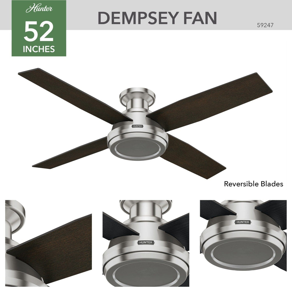Dempsey Low Profile 52 inch