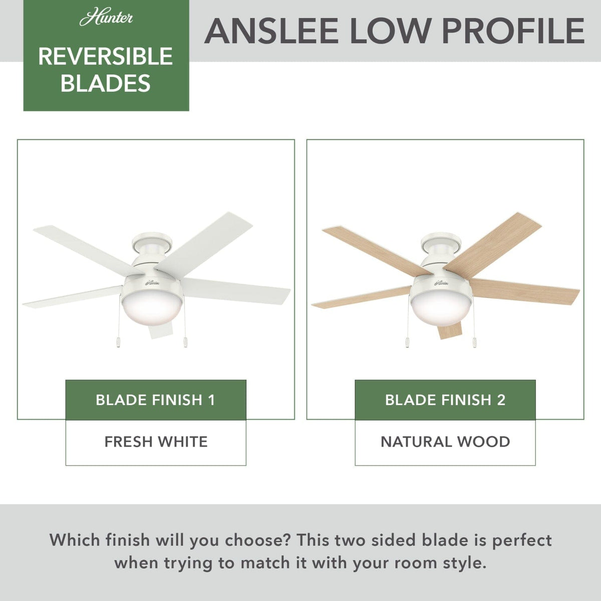 Anslee Low Profile with LED Light 46 inch