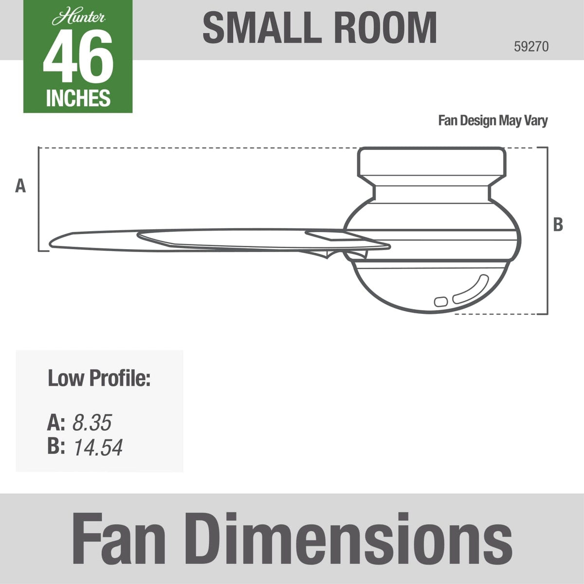 Anslee Low Profile with LED Light 46 inch