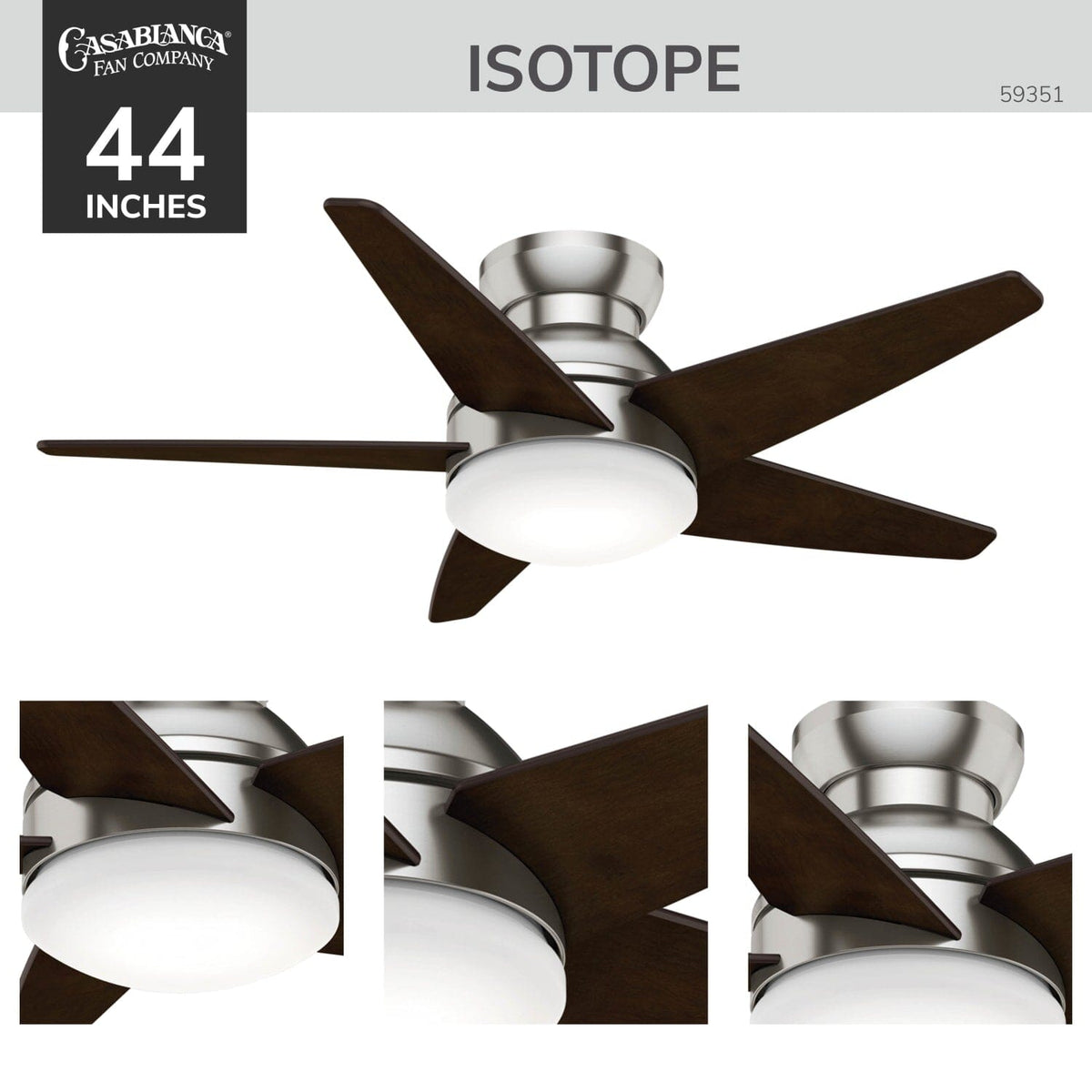 Isotope Low Profile with LED Light 44 inch