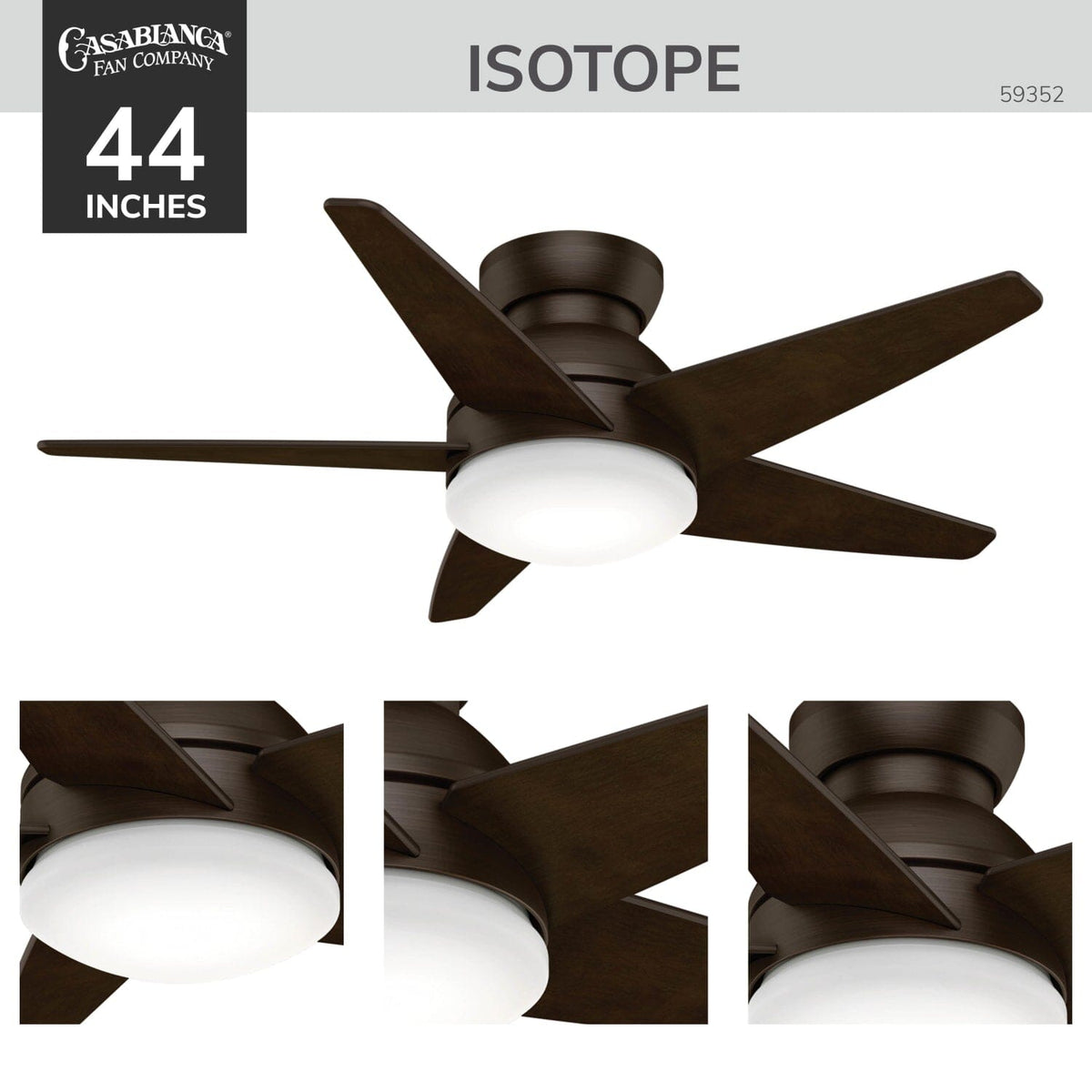 Isotope Low Profile with LED Light 44 inch