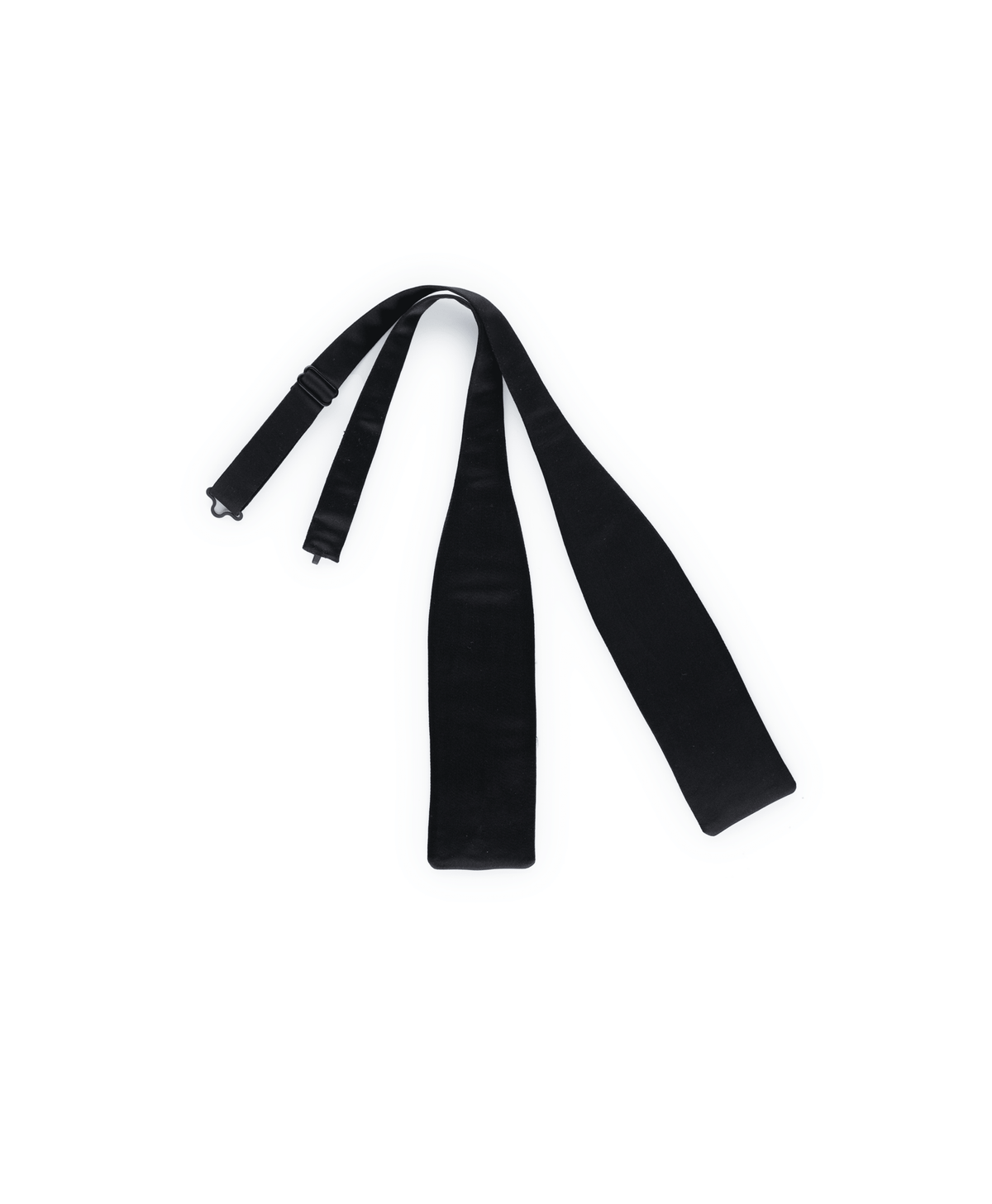 78 - Black Silk Satin Butterfly Pre-Tied Bowtie (2 5/8") - custom suits nyc bespoke tailor midtown, noho