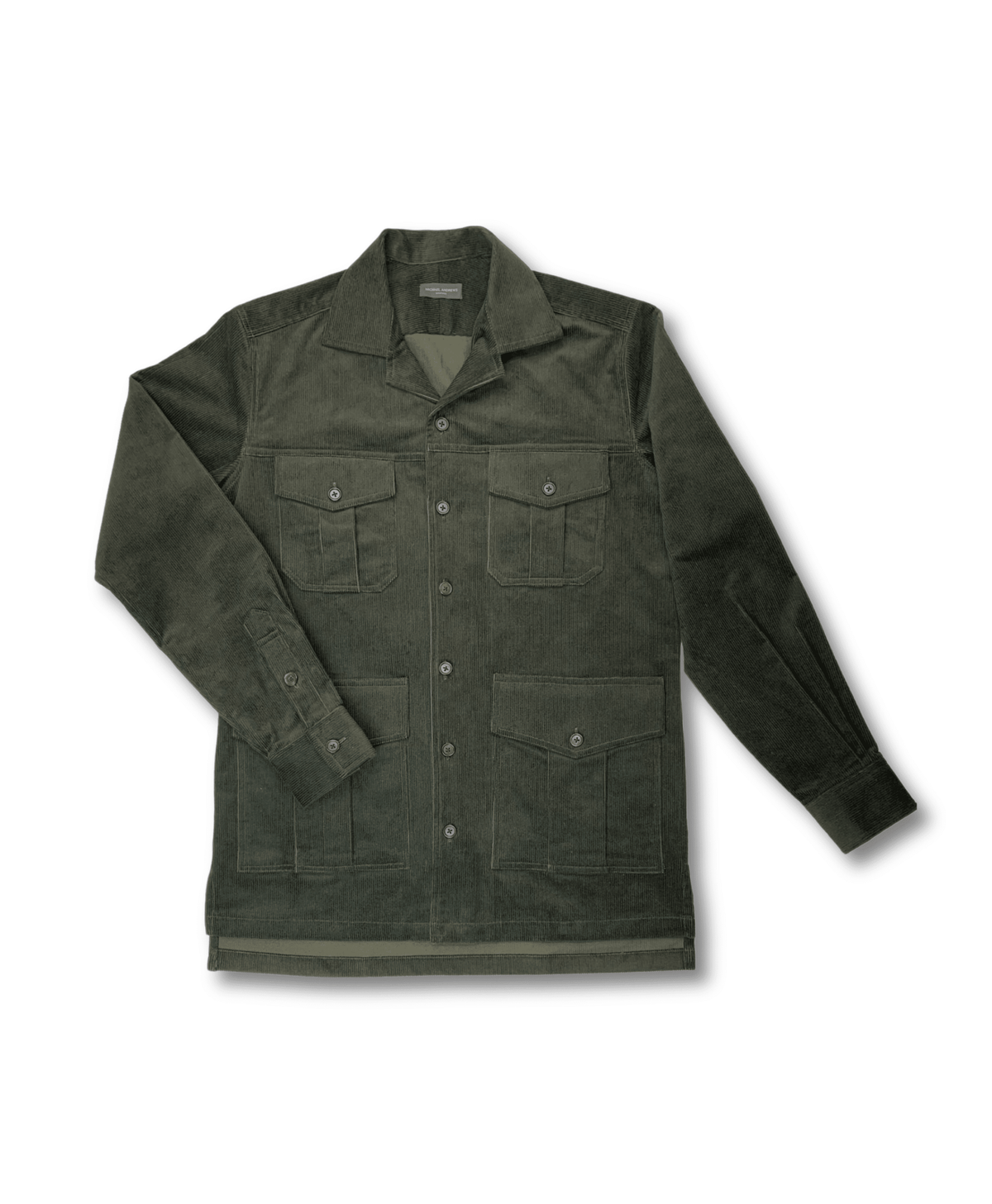 Custom Olive Green Corduroy Overshirt - custom suits nyc bespoke tailor midtown, noho