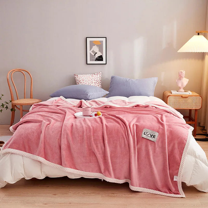 Afralia™ Nordic Milk Velvet Blanket: Warm, Plush, Multi-Functional Bedsheet