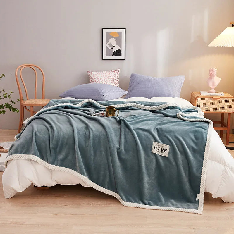 Afralia™ Nordic Milk Velvet Blanket: Warm, Plush, Multi-Functional Bedsheet