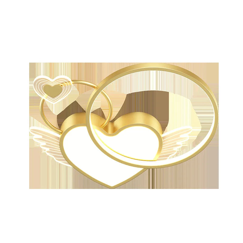 Afralia™ Heart Shape LED Ceiling Light for Girls Room, Bedroom, or Children's Room
