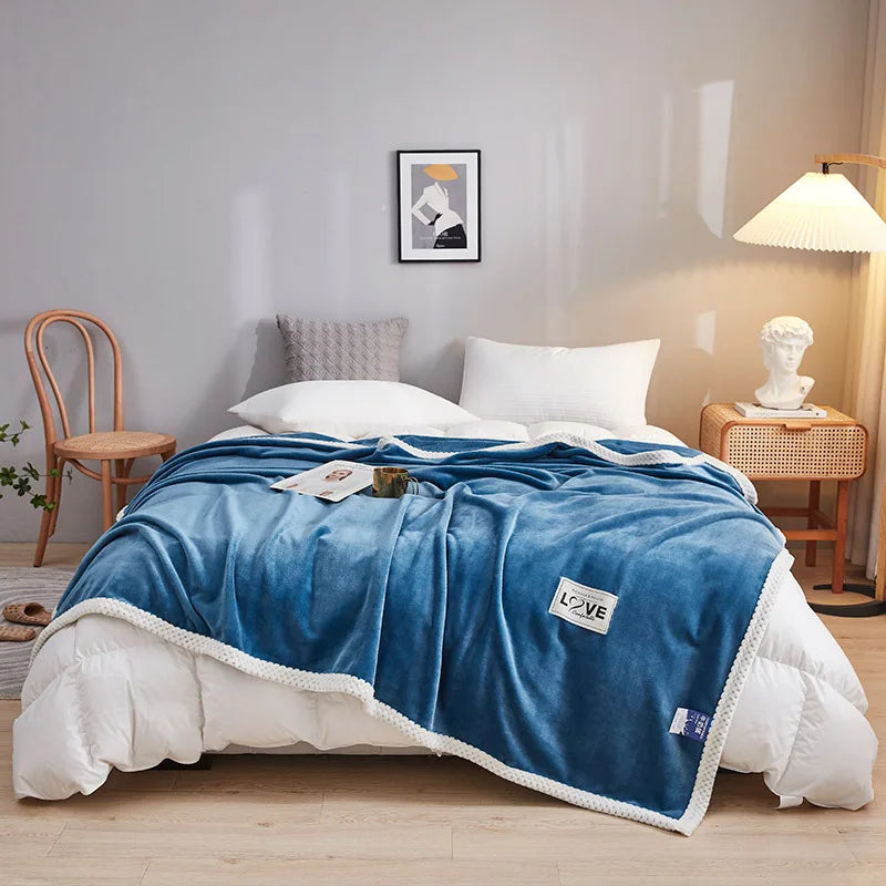 Afralia™ Nordic Milk Velvet Blanket: Warm, Plush, Multi-Functional Bedsheet