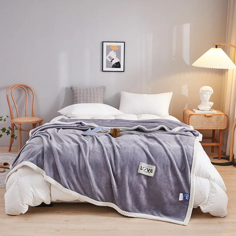 Afralia™ Nordic Milk Velvet Blanket: Warm, Plush, Multi-Functional Bedsheet