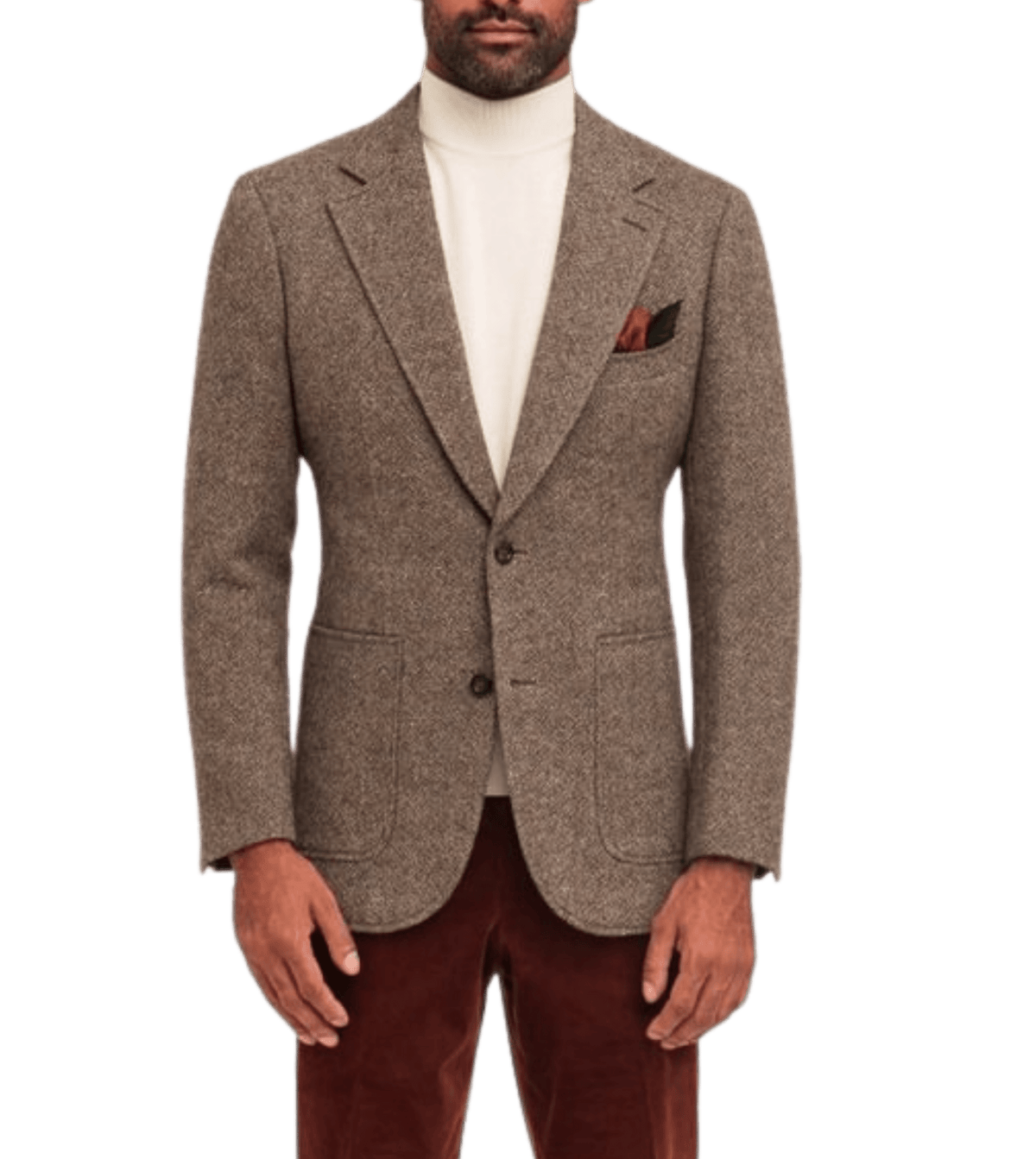 MAB Medium Brown Donegal Tweed Sport Coat - custom suits nyc bespoke tailor midtown, noho
