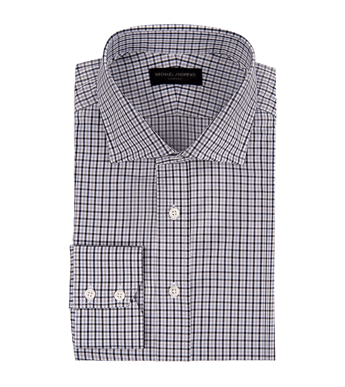 Michael-Andrews-Charcoal-Tattersall-Spread-Collar-Shirt.png - custom suits nyc bespoke tailor midtown, noho
