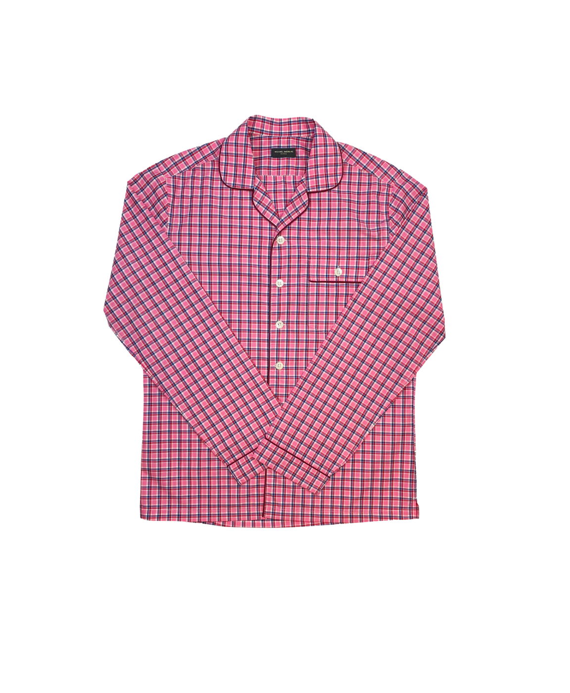MAB Custom Red and Pink Check Pajama Shirt - custom suits nyc bespoke tailor midtown, noho