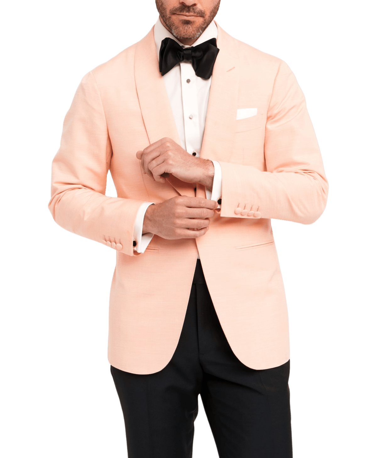 Michael-Andrews-Peach-Shawl-Lapel-Dinner-Jacket - custom suits nyc bespoke tailor midtown, noho