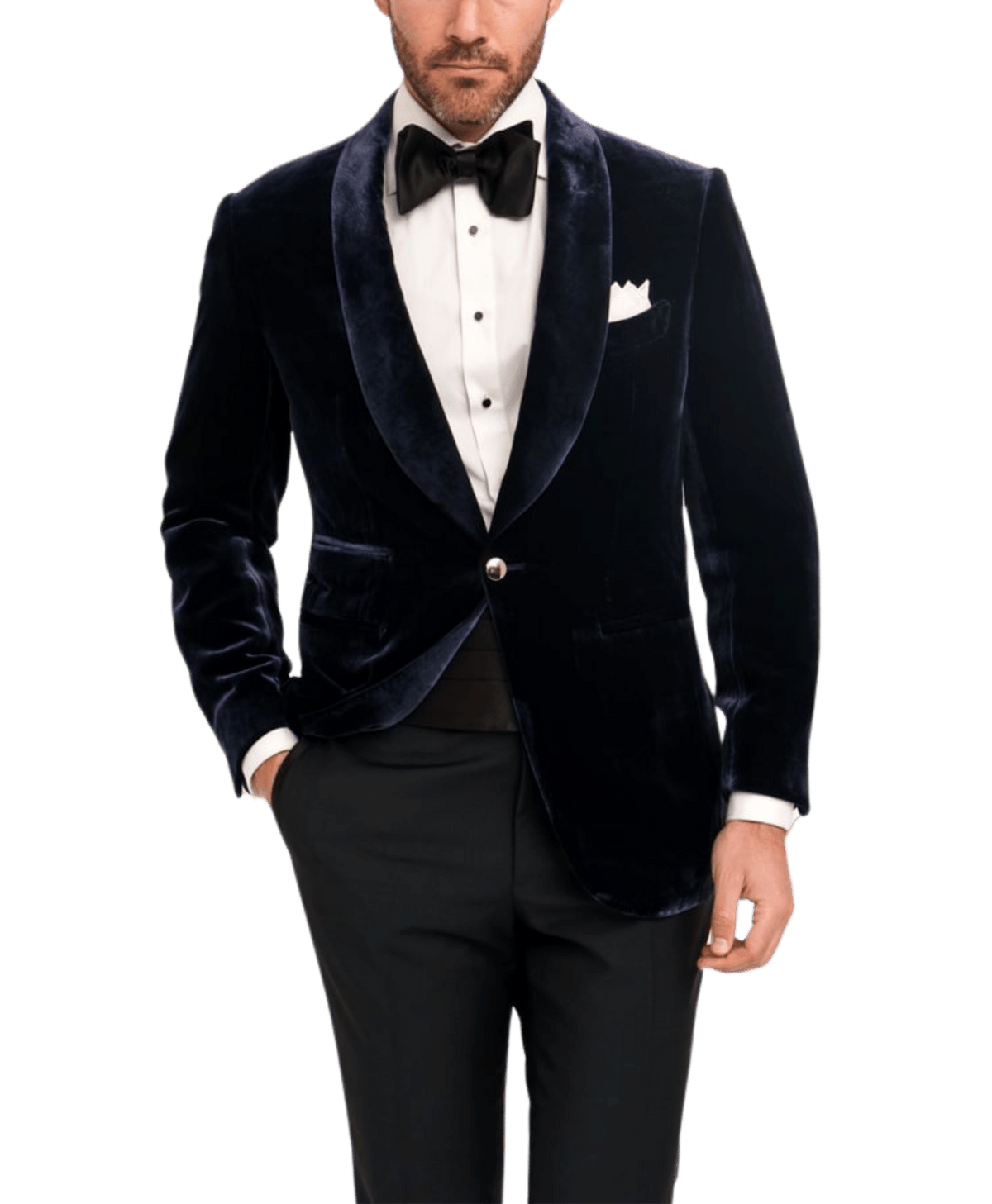 Navy-Blue-Liquid-Velvet-Blazer - custom suits nyc bespoke tailor midtown, noho
