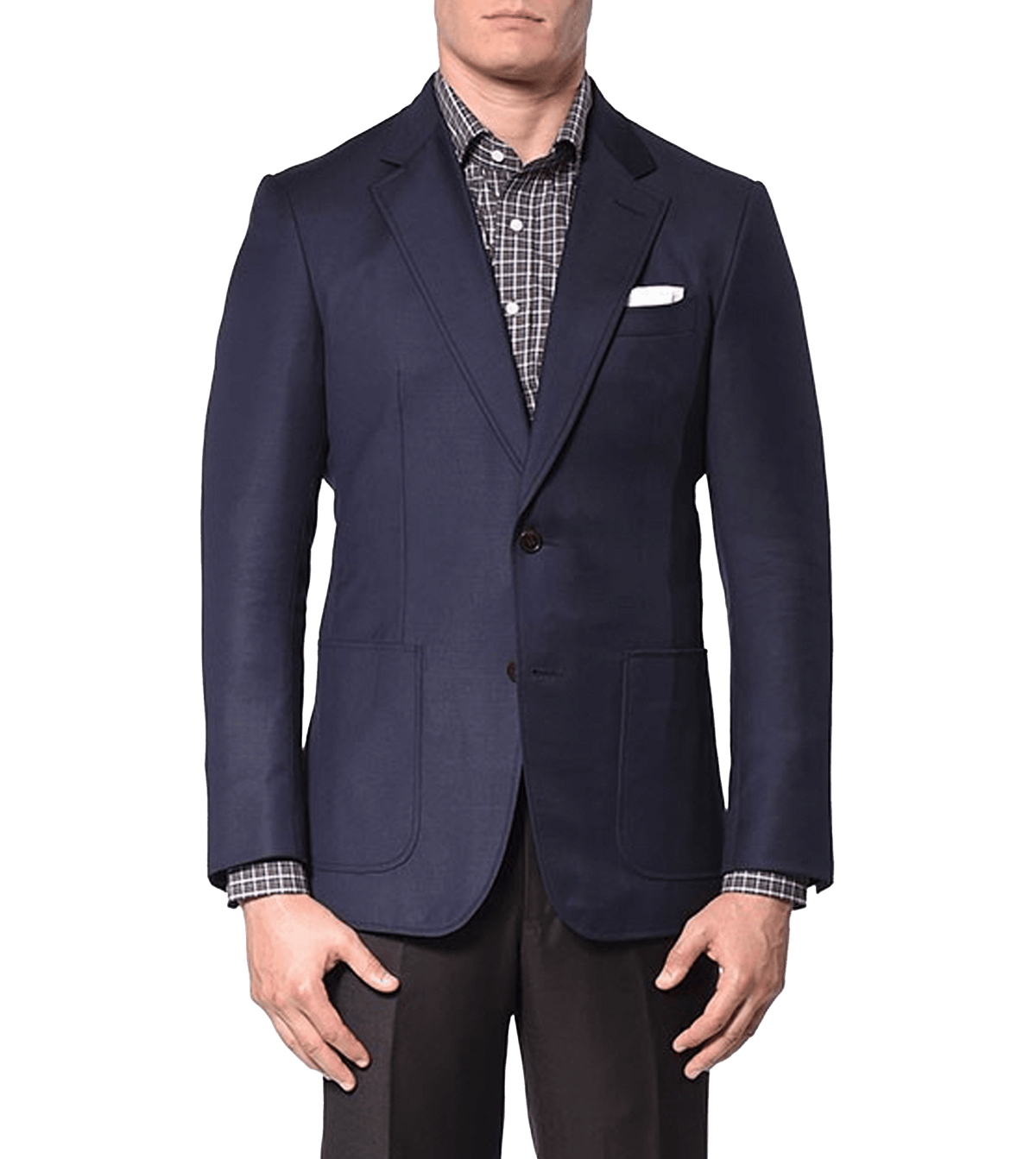 Navy Plain Weave Classic Bespoke Sport Coat - custom suits nyc bespoke tailor midtown, noho