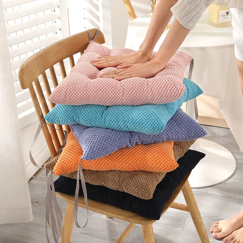 Afralia™ Nordic Solid Chair Cushion: Comfortable, Breathable, Non Slip - Home & Office Hip Support