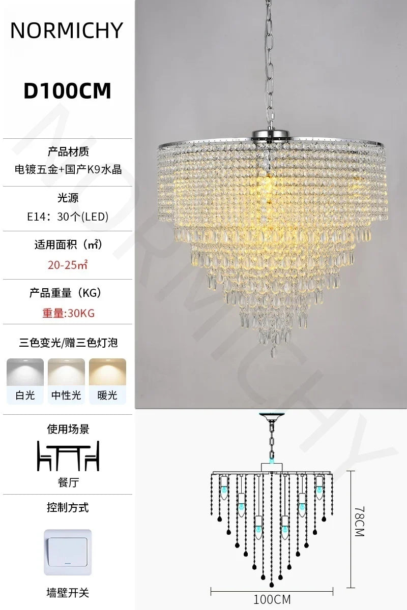 Afralia™ Crystal Pendant Light: Modern Luxury for Hotel Wedding and Restaurant Atmosphere