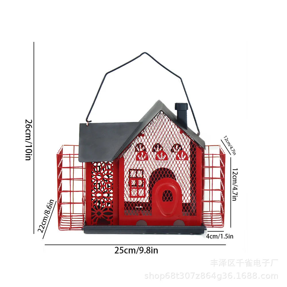 Afralia™ Hanging Metal Bird Feeder House for Hummingbird & Wild Birds