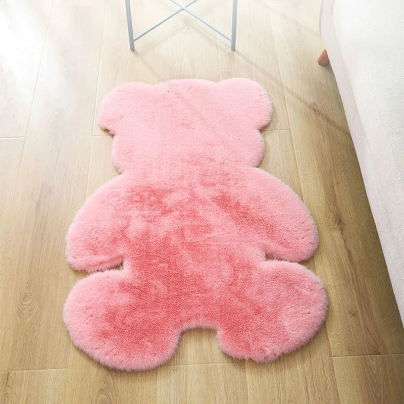 Afralia™ Soft Faux Rabbit Fur Floor Mat | Cozy Carpet for Sofa, Bedroom, Bedside