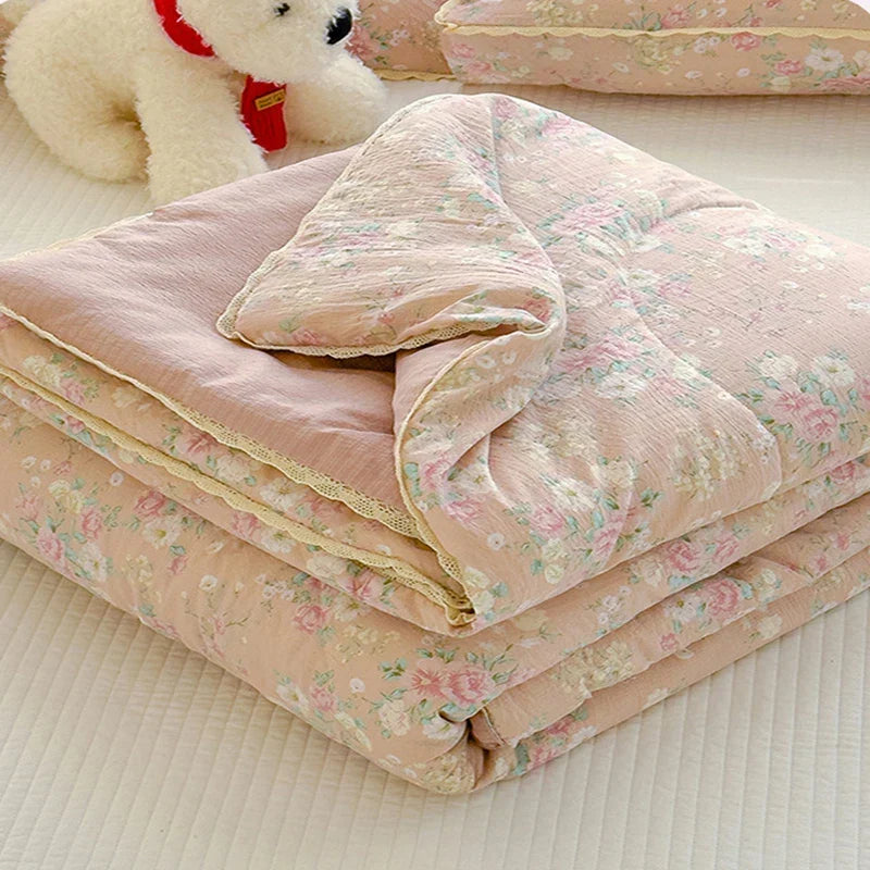 Afralia™ Summer Comforter: Sweet Printed Air-Condition Queen King Beds, Soft Skin-Friendly Breathable Blanket