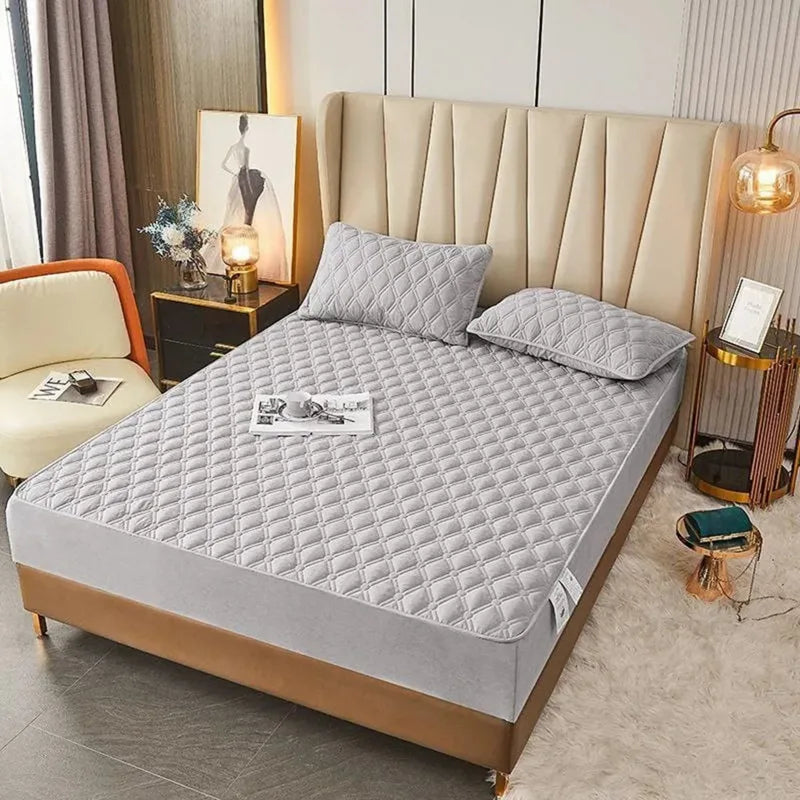 Afralia™ Soft Anti-Slip Fitted Bed Sheet with Thick Stitching – Cozy, Machine Washable Mattress Cover