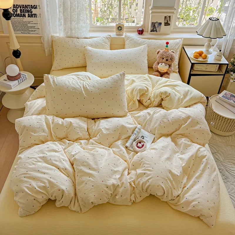 Afralia™ Cloud Touch Ultra Soft Duvet Cover Set in Sweet Design & Double Layer Yarn