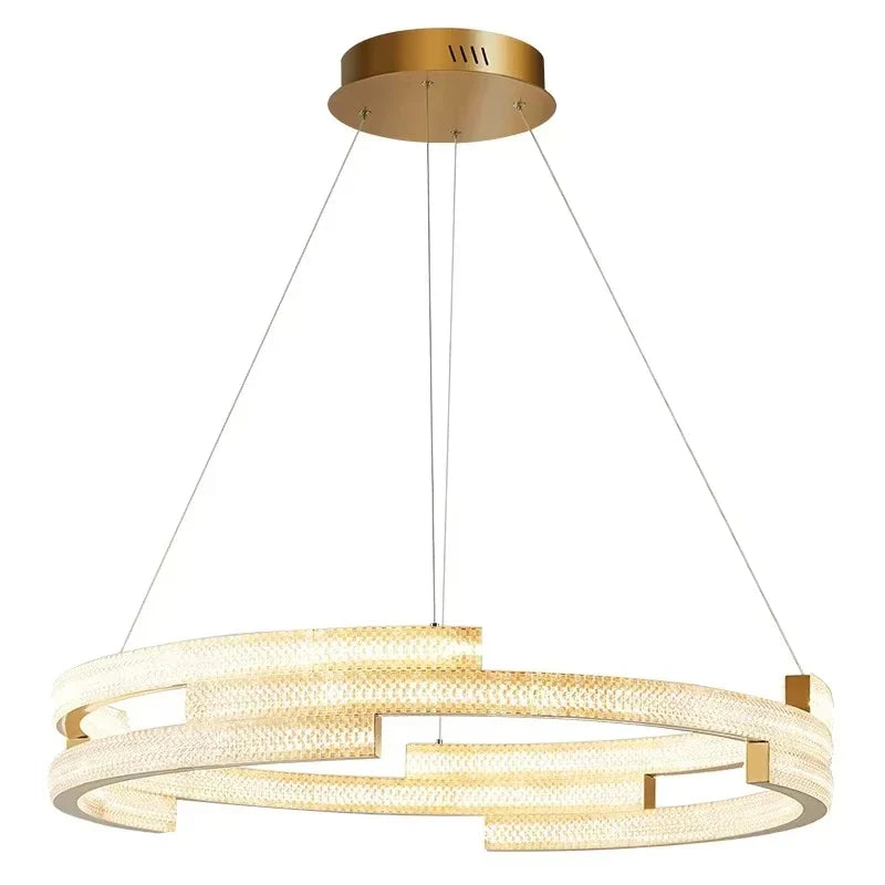 Afralia™ Ring Chandelier: Designer Minimalist Living Room Light