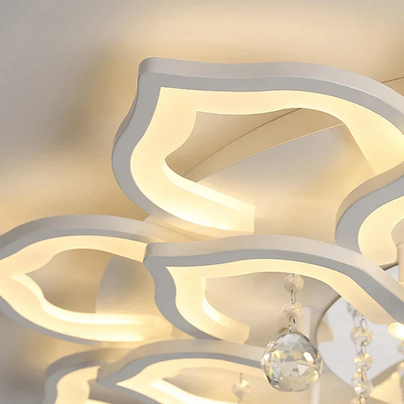 Afralia™ Modern Crystal Chandelier Ceiling Lights for Living Room Bedroom Kitchen LED Fixtures