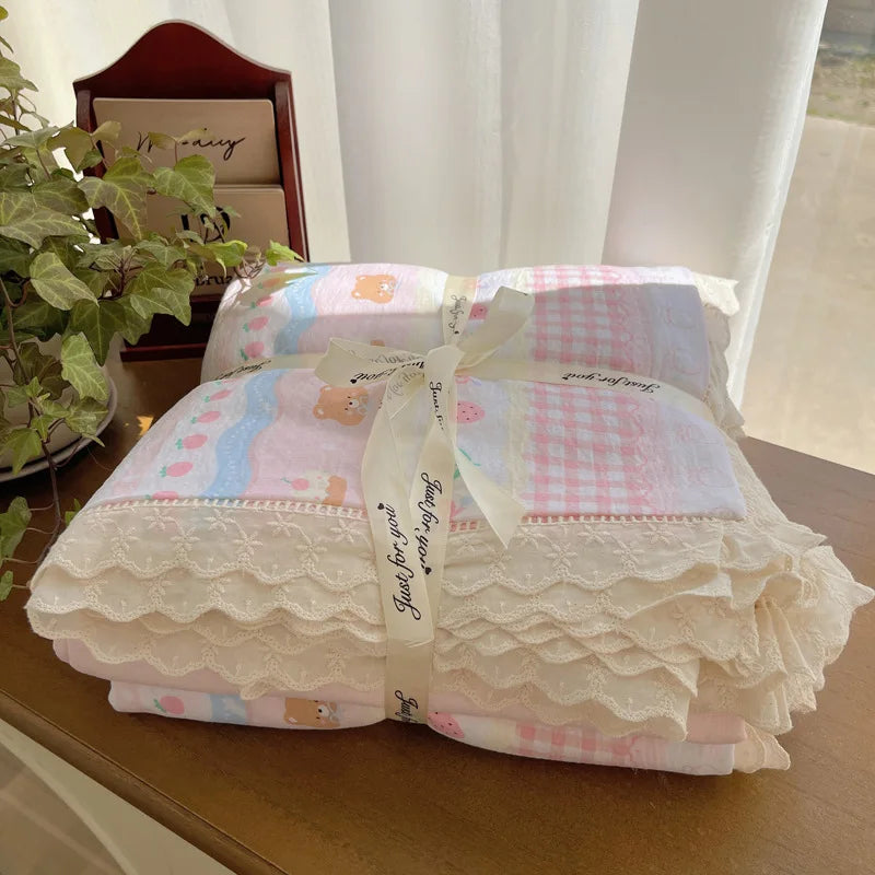 Afralia™ Lace Romantic Comforter Set - Full Twin Double Size Bed Linens