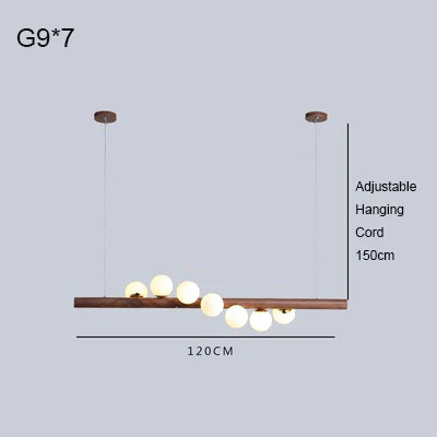 Afralia™ Nordic Wood G9 LED Chandeliers for Home Dining Decor
